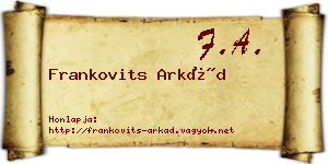 Frankovits Arkád névjegykártya